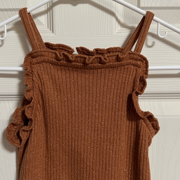 Janie and Jack girls size 10 Bronze color tank top - Picture 3 of 7